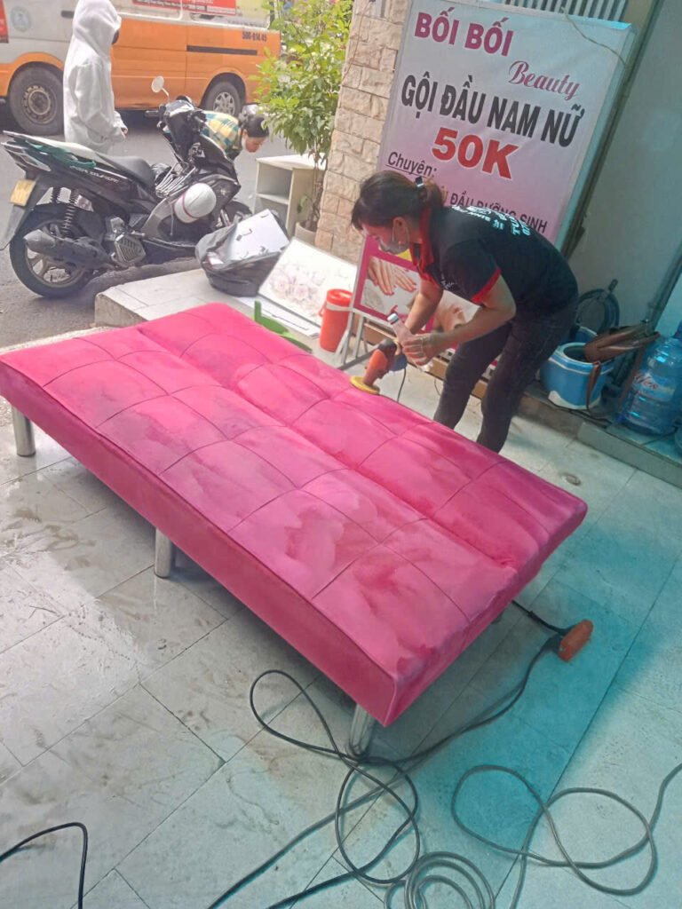 Hình ảnh giặt nệm có mùi, vết ố nhẹ